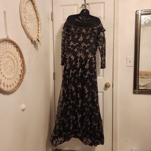 One Of A Kind Midnight Sky Embellished Kurdish Dress